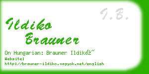 ildiko brauner business card